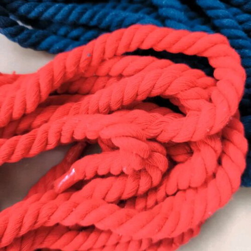 Cotton craft cord new, red and blue