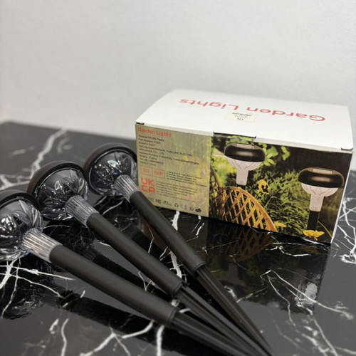 Solar garden lights set of 10 new outdoor LED lights