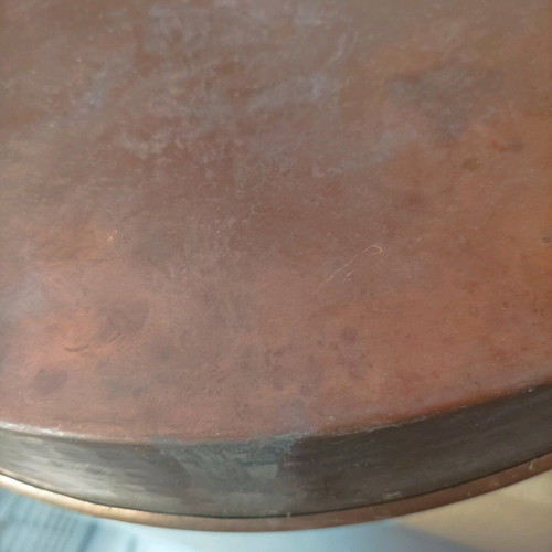 Copper tray used, diameter 35cm, height 4cm