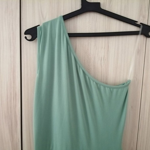 Italian long elegant green bodycon dress, size M