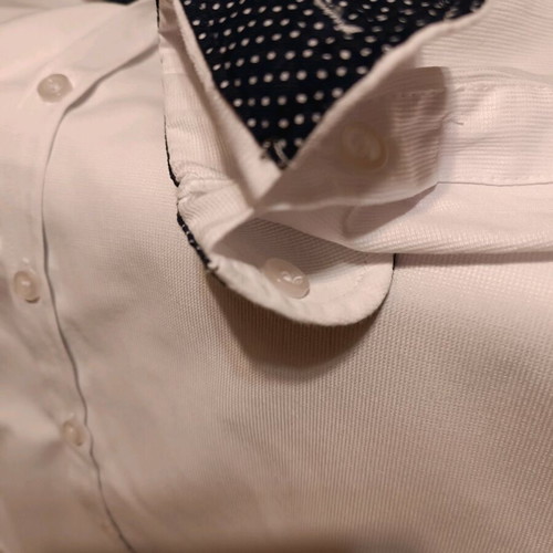 White Funky teenage shirt like new with blue details, size 16