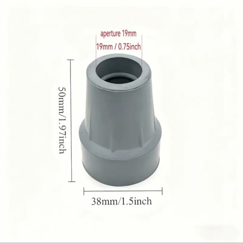 Rubber Base for Crutch or Walking Stick New, 1.9cm Opening