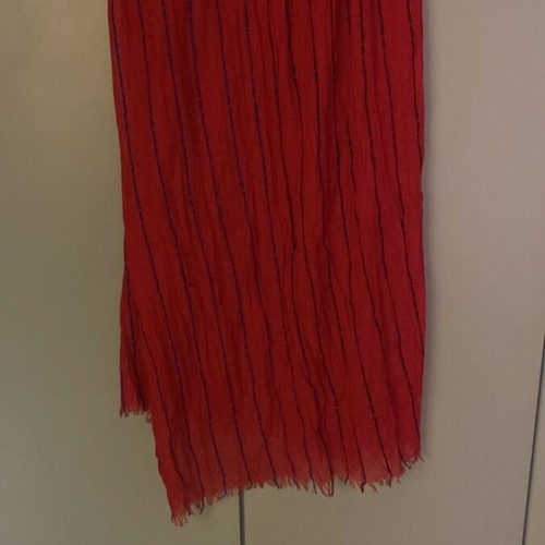 Beach Pareo like new fuchsia with stripes, also worn as scarf