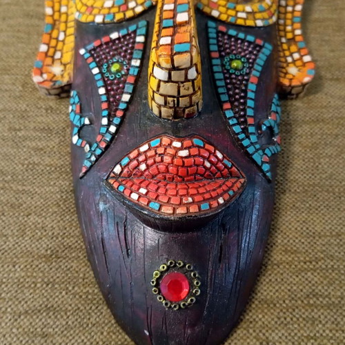 Decorative Ethnic Wall Mask 36cm like new