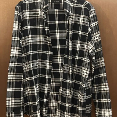 Guy Laroche Cotton Shirt like new, large size, black and white