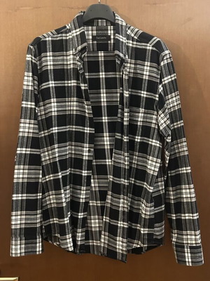 Guy Laroche Cotton Shirt like new, large size, black and white