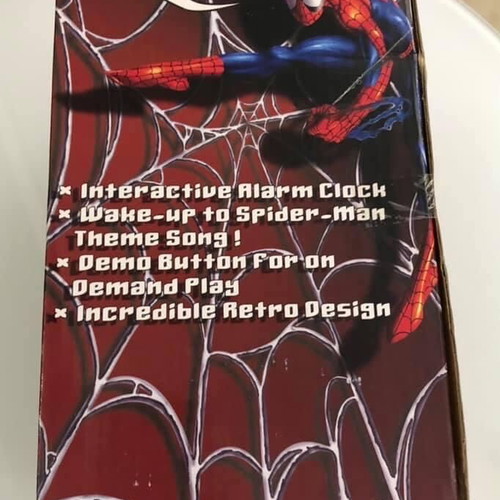 Spider-Man Analog Table Clock New 2002 Vintage