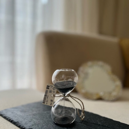 Glass timer 3 minutes new, gift idea for players and chefs