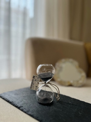 Glass timer 3 minutes new, gift idea for players and chefs