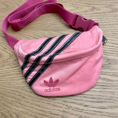 Adidas Original banana bag used, pink satin