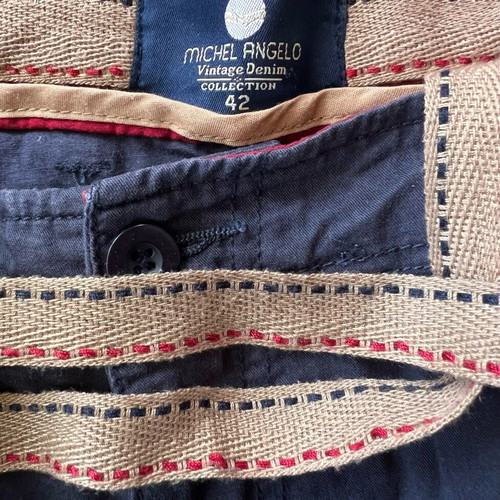 Michel Angelo Vintage Denim men's cargo shorts like new, size 42, dark blue