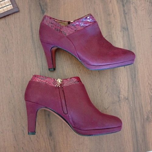Mariamare heels new, size 36, 7.5 cm heel, burgundy