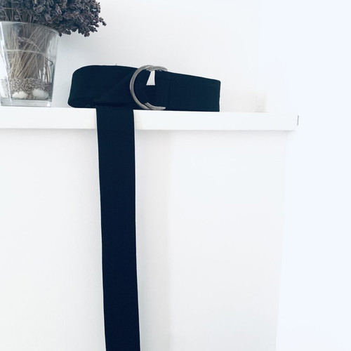 Stelios Koudounaris Adjustable Waist Belt Black New