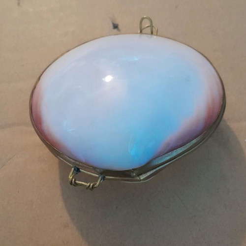 Shell box like new with brass details 8x7cm