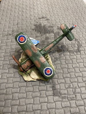 Aquarium decoration airplane vintage style new