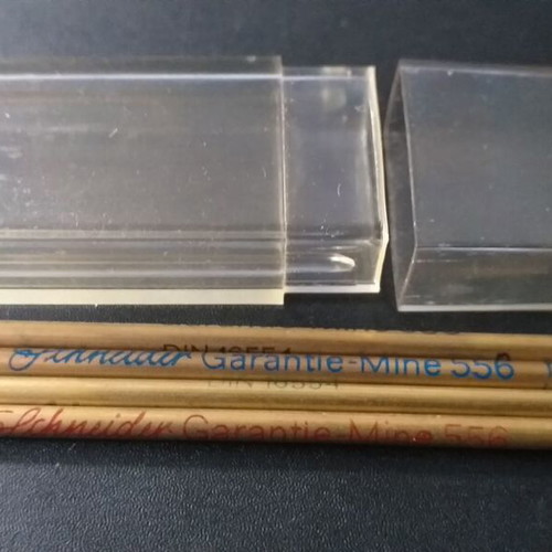 Collectible pencils with Schneider refills and Kanoe Peace mechanical pencils