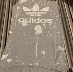 Adidas shirt grey like new, fitted with longer back