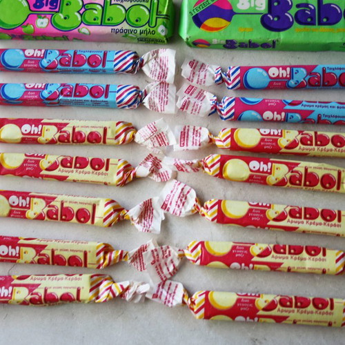 Big Babol gum new, 25 old sealed packs 1980-1990