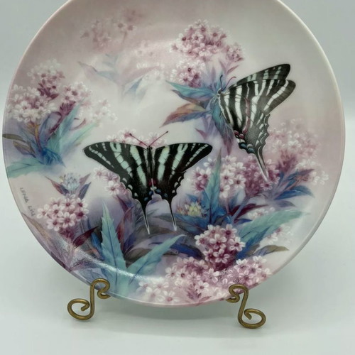Decorative plate Bradex W.S.George "On Gossamer Wings" Lena Liu 1988-1989 new
