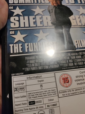 Team America World Police DVD used with Greek subtitles