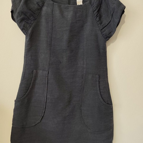 Zara linen dress for girl 5-6 years, like new, gray