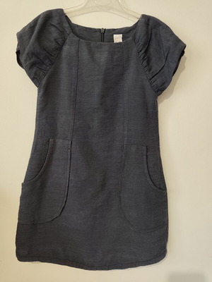 Zara linen dress for girl 5-6 years, like new, gray