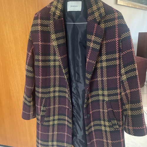 Stradivarius checked coat small size, like new