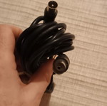 Black TV antenna cable, 5.10 meters, male to female