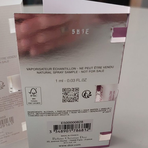 Dior perfume sample set 5 pieces new, authentic