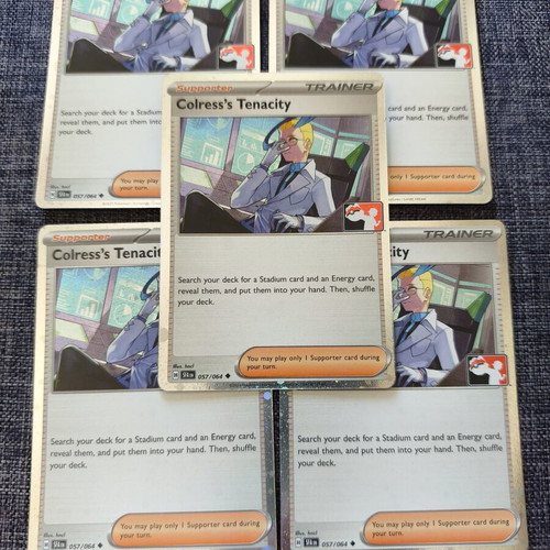 Colress's Tenacity supporter cards pack of 5 cosmo holo stamped