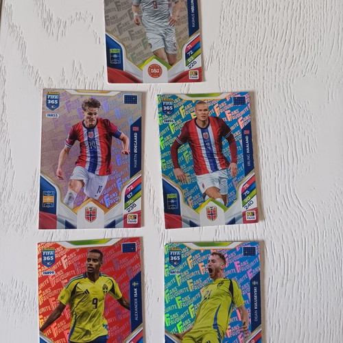 Adrenalyn XL 2026 5 Panini FIFA 365 cards Denmark, Sweden, Norway national teams like new