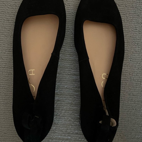 Unisa ballerina shoe new, black suede, size 37