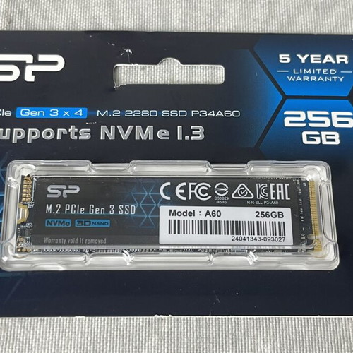 Silicon Power P34A60 256GB NVMe SSD M.2 2280 PCIe Gen 3 x4 new