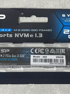 Silicon Power P34A60 256GB NVMe SSD M.2 2280 PCIe Gen 3 x4 new