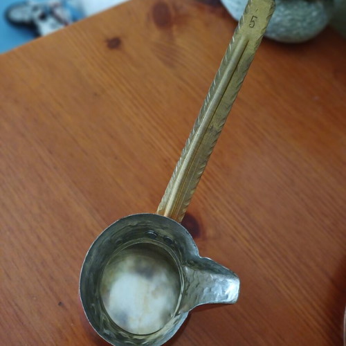 Traditional copper briki new for Greek or Turkish coffee