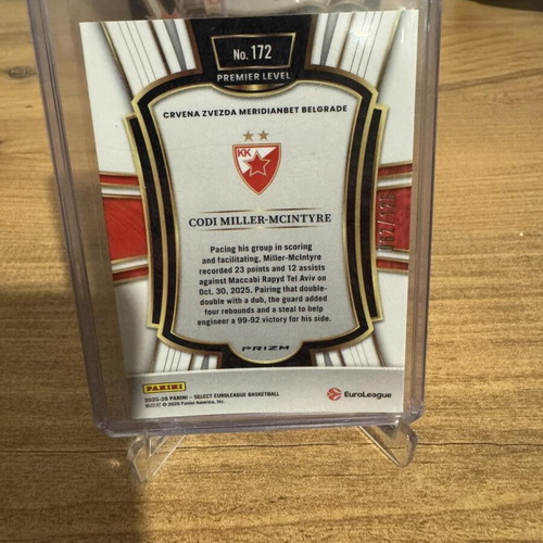 Panini Select Euroleague 2025-26 Codi Miller-Mcintyre card collection like new