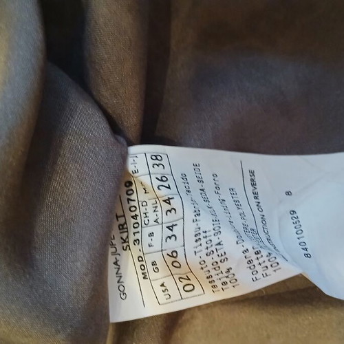 Newpenny silk flared skirt like new, size S, beige and brown