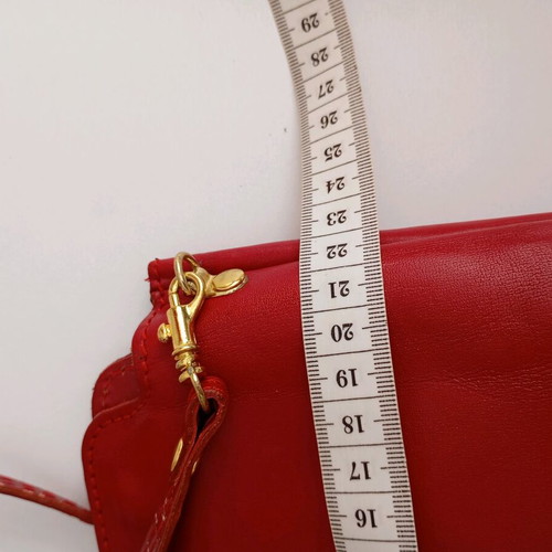 Leather crossbody bag new, Made In Italia, red