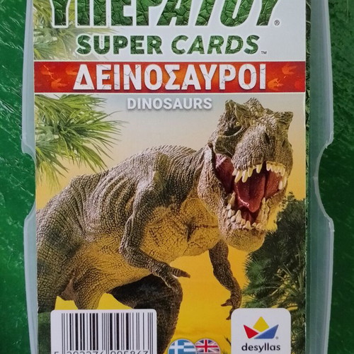 Yperatou card games used, cats and dinosaurs