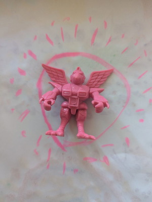 Teratomachos Pink Eagle figure used, slight paint on one foot