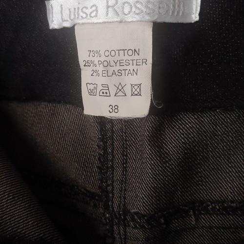 Black thin high-waisted Luisa Rosselli pants used S/M