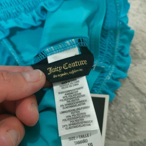 Juicy Couture dress new, short front long back, blue, XL