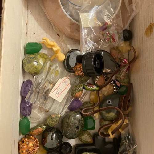 Jewelry making materials used, stones, chains, clasps