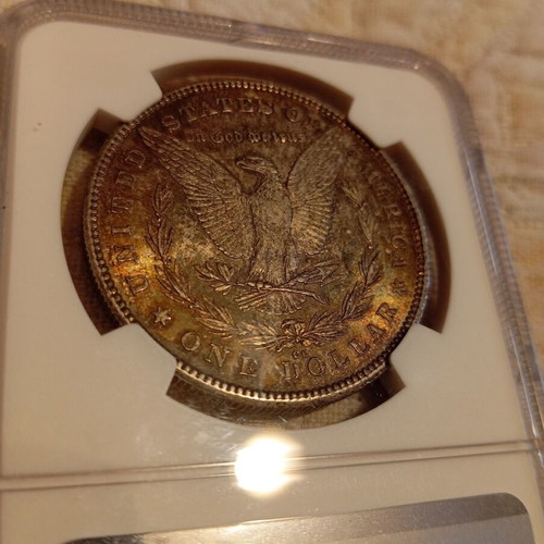 Morgan Dollar 1878 cc like new, certified by NGC AU 58