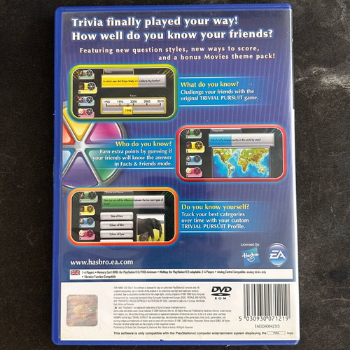 Trivial Pursuit PS2 game complete like new