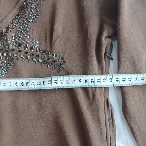 See through blouse like new, brown, size S