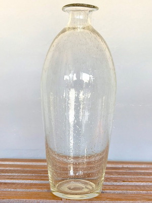 Glass vase with bubbles and organic texture new