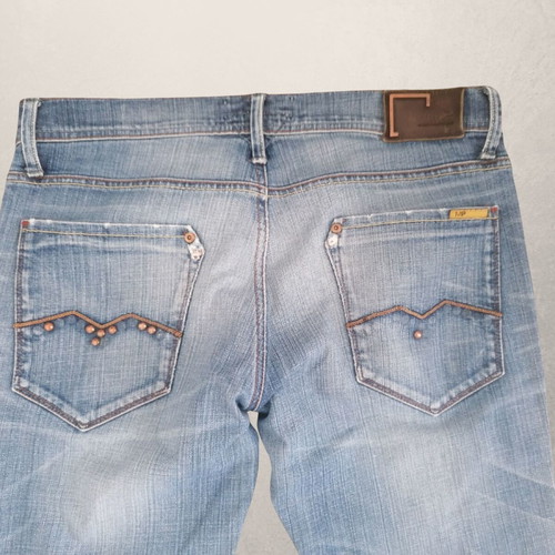 Jeans Meltin Pot Large used, medium washed, straight leg, size 32