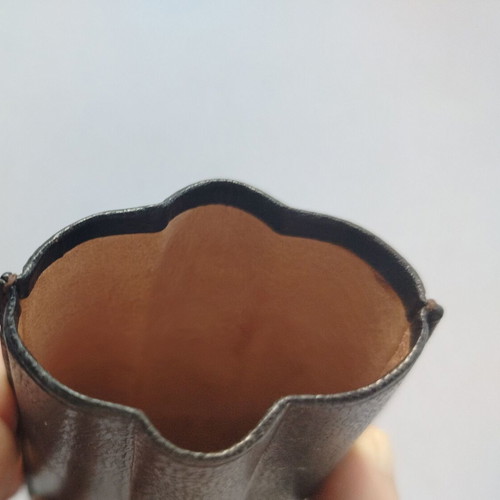 Leather Cigar Case for Three Cigars used, black