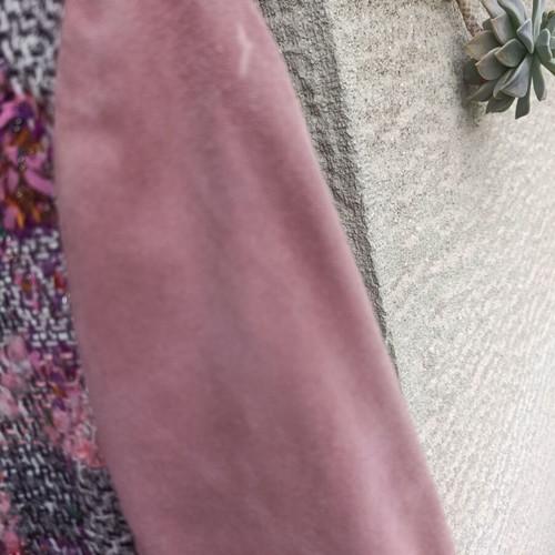 Vintage suede jacket with tweed details used, pink